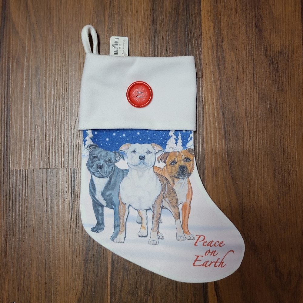 Pit Bull Christmas Stocking